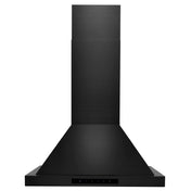 Convertible Wall Mount Range Hood, 24 Inch, 400 CFM, Black Stainless Steel