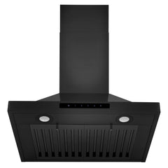 Convertible Wall Mount Range Hood, 24 Inch, 400 CFM, Black Stainless Steel