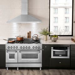 Convertible Wall Mount Range Hood, 42 In., Stainless Steel, LED