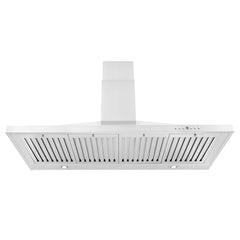 Convertible Wall Mount Range Hood, 42 In., Stainless Steel, LED