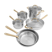 Cookware Set, 10-Piece, Non-Toxic, Stainless Steel, Silver