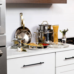 Cookware Set, 10-Piece, Non-Toxic, Stainless Steel, Silver