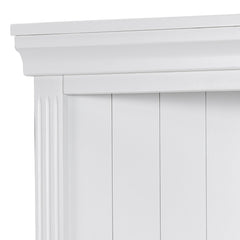 Corner Bookcase, 5 Tiers, White Solid Wood and MDF with LED Lighting