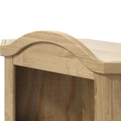 Corner Cabinet, 3-Tier, Solid Pine Wood, Brown