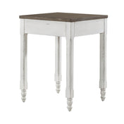 Corner Filler Table, Rubberwood, 22 x 22 in, Antique White