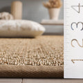 Close up | the bamboo slat and seagrass weave, edge binding and pile depth