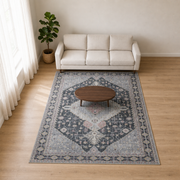 Living room | the rug styled in a modern living room