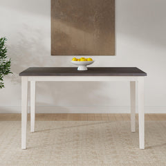 Counter-Height Table, Acacia Veneer Top, Rubberwood Frame, Charcoal and Cream