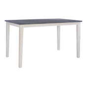Counter-Height Table, Acacia Veneer Top, Rubberwood Frame, Charcoal and Cream