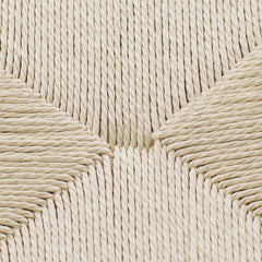 Counter Stool, Solid Beech Wood Frame, Woven Rope Seat