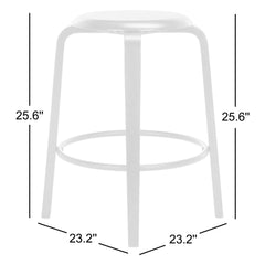 Counter Stool, Stackable, Solid Wood Frame, Black