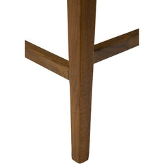 Counter Stool, Tan Polyester, Beech Wood Base, 26 Inch Seat Height