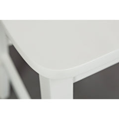 Counter Stools, Set of 2, Solid Wood Cross Back, Paper White