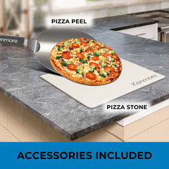 Countertop Electric Pizza Oven, 13 Inch, Indoor and Outdoor, Stainless Steel, Black