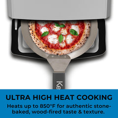 Countertop Electric Pizza Oven, 13 Inch, Indoor and Outdoor, Stainless Steel, Black