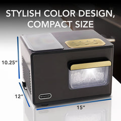 Countertop Nugget Ice Maker, SonicSnö, 40 lb Daily, Gold/Black