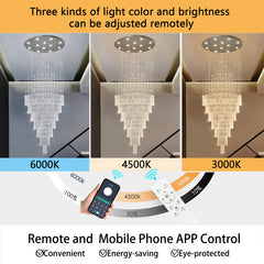 Crystal Chandelier, 12-Light, Silver Finish with Clear Crystal Shade