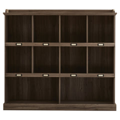 Cubby Bookcase with Gallery Top Shelf in Salt Oak