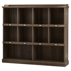 Cubby Bookcase with Gallery Top Shelf in Salt Oak
