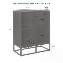 Cube Bookcase, 4 Tiers with Black Manufactured Wood