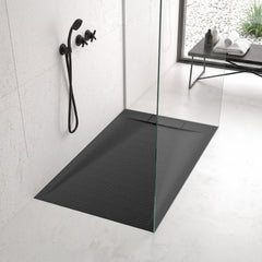 Curbless Shower Base with Reversible Drain, 59 in. x 32 in.