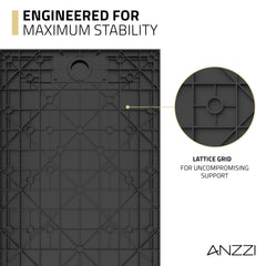 Curbless Shower Base with Reversible Drain, 59 in. x 32 in.