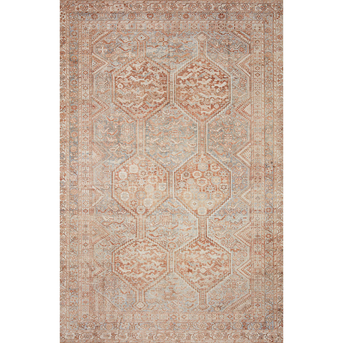 Full rug | the whole rug flat on a plain backdrop, no furniture