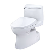 WASHLET 1.28 GPF Auto Flush Elongated Floor Mounted One-Piece Toilet (Seat Included) in Cotton