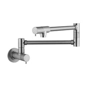 Talis S Two Handle Wall Mounted Pot Filler in Steel Optik