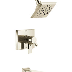 Pivotal® Tub and Shower Faucet Trim Kit with H2Okinetic® Technology in Lumicoat Polished Nickel | product photo