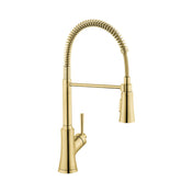 Joleena Pull Out Single Handle Kitchen Faucet in Brushed Gold Optic