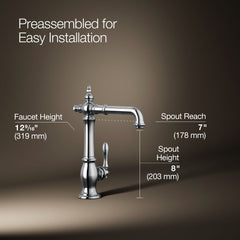 Artifacts Bar Faucet in Polished Chrome | product photo