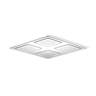 WaterTile Rain Overhead Showering Panel with 4 22-Nozzle Sprayheads