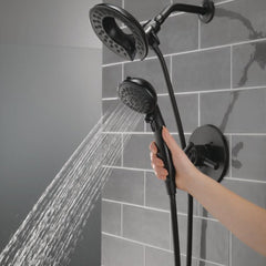 Saylor 17 Series Matte Black Dual-Function Shower Faucet Set with In2ition 2-in-1 Dual Shower Head with HandHeld Spray Combo, Valve Trim Kit, Matte Black (Valve Not Included) | product photo