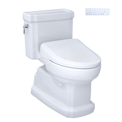 Guinevere 1.28 GPF Floor Mounted Bidet Toilet (Seat Included) in Cotton | product photo