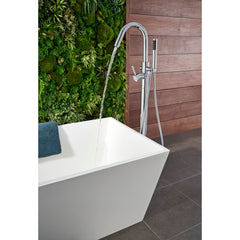 Single Handle Floor Mounted Freestanding Tub Filler Trim in Polished Chrome | product photo