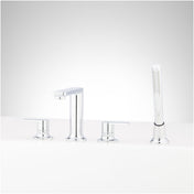 Berwyn 4-Hole Roman Tub Faucet and Hand Shower with Rough-In Valve Chrome