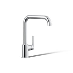 Kohler Purist Single-Hole Kitchen Sink Faucet with 8" Spout in Polished Chrome | product photo