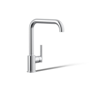 Purist Single-Hole Kitchen Sink Faucet with 8" Spout in Polished Chrome