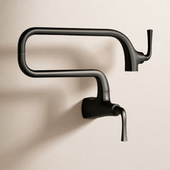 Kohler Graze Wall-Mount Pot Filler Faucet, Swing Arm Kitchen Pot Filler Faucet in Matte Black | product photo