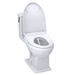 WASHLET 1.28 GPF S7A Auto Flush Elongated Floor Mounted Two-Piece Toilet (Seat Included) in Cotton | product photo
