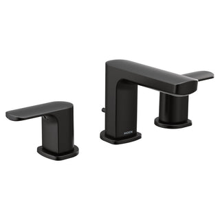 Rizon Two-Handle Widespread Bathroom Faucet, Valve Included in Matte Black