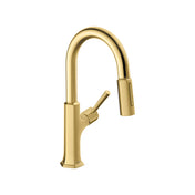 Locarno Single Handle Kitchen Faucet in Brushed Gold Optic