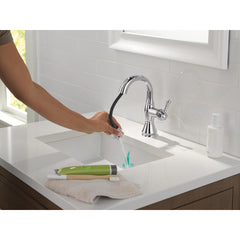 Cassidy Single Hole Pull Out Sprayer Bathroom Faucet, Single Handle Bathroom Sink Faucet in Chrome | product photo
