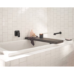 Genta LX Single Handle Wall Mount Tub Filler High Flow Tub Faucet With 10" Spout Reach in Matte Black | product photo