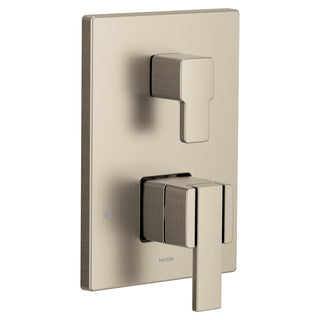 90 Degree M-CORE 3-Series 2-Handle Shower Trim With Integrated Transfer Valve, Valve Required in Brushed Nickel