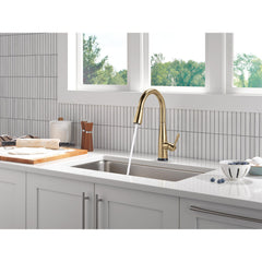 Essa Voice Activated Touchless Kitchen Faucet with Touch Technology, Gold Smart Kitchen Sink Faucet with Pull Down Sprayer, Champagne Bronze | product photo