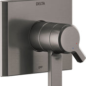 Pivotal Monitor Valve only Trim in Lumicoat Black Stainless
