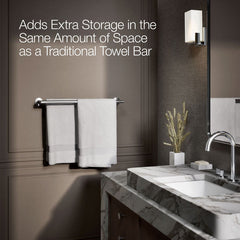 Components Double Towel Bar in Polished Chrome | product photo