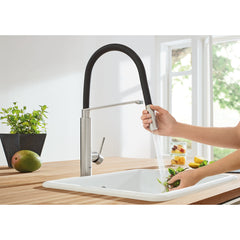 Concetto™ Pull Down Touch Single Handle Kitchen Faucet With Accessories in SuperSteel Infinity | product photo